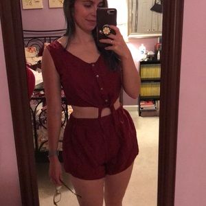 ZAFUL 2 piece crop top short set